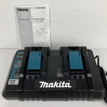 ЗЗ MAKITA マキタ 7.2-18v用 2口急速充電器 取説付 DC18RD ブラック