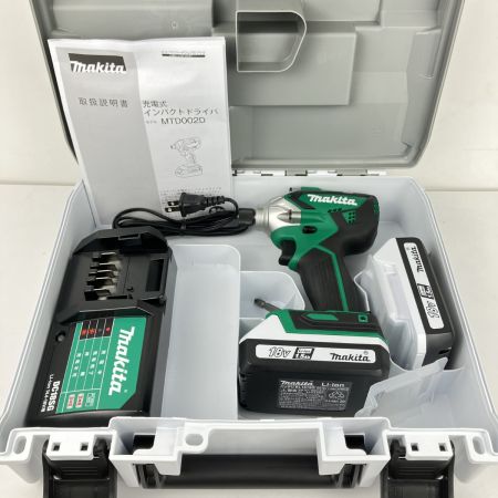 ЗЗ MAKITA マキタ 18v 充電式インパクトドライバ 充電器 バッテリー×2 ケース付 MTD002D グリーン