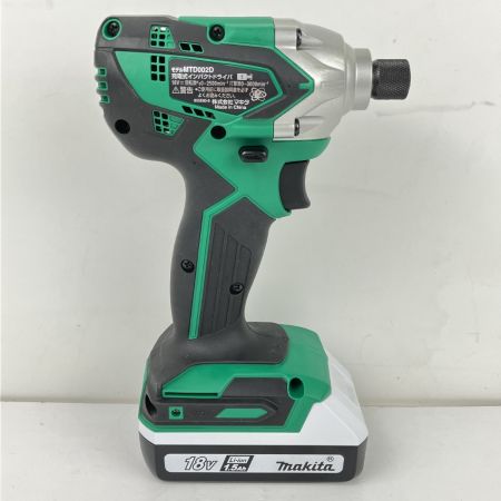 ЗЗ MAKITA マキタ 18v 充電式インパクトドライバ 充電器 バッテリー×2 ケース付 MTD002D グリーン
