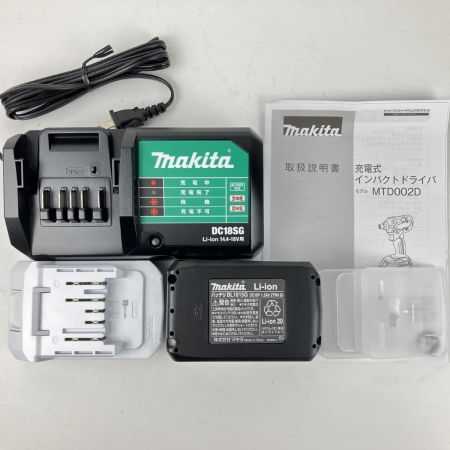 ЗЗ MAKITA マキタ 18v 充電式インパクトドライバ 充電器 バッテリー×2 ケース付 MTD002D グリーン