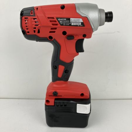 ЗЗ KYOCERA キョウセラ 14.4v 充電式インパクトドライバ 充電器 バッテリー×2 ケース付 BID-1416 レッド