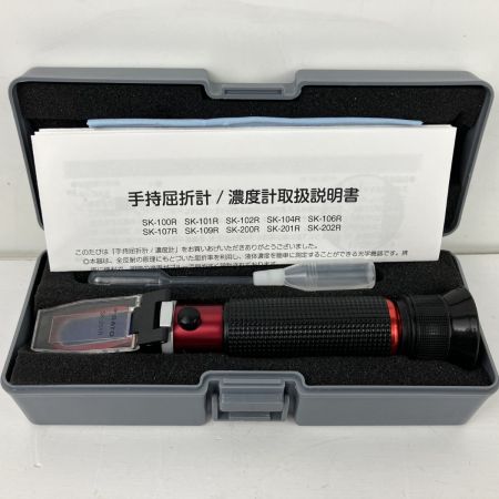 ЗЗ SATO 手持屈折計 濃度計 ラーメンスープ濃度計 スポイト ドライバー ケース付 ※校正歴不明 SK-201R レッド