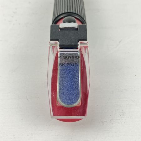 ЗЗ SATO 手持屈折計 濃度計 ラーメンスープ濃度計 スポイト ドライバー ケース付 ※校正歴不明 SK-201R レッド