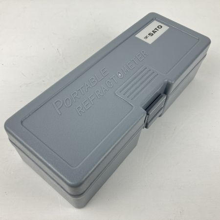 ЗЗ SATO 手持屈折計 濃度計 ラーメンスープ濃度計 スポイト ドライバー ケース付 ※校正歴不明 SK-201R レッド