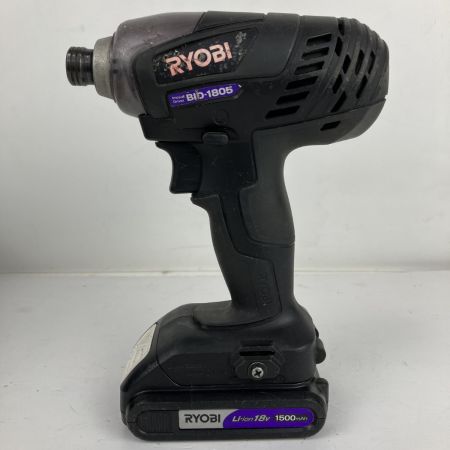 ЗЗ RYOBI リョービ 18v インパクトドライバ バッテリーx2 充電器 ケース付 BID-1805 ブラック