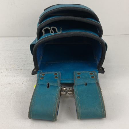 ЗЗ KNICKS 受注生産品 最高級硬式グローブ革 チェーンタイプ3段腰袋 KGBL-301DDX ブルー