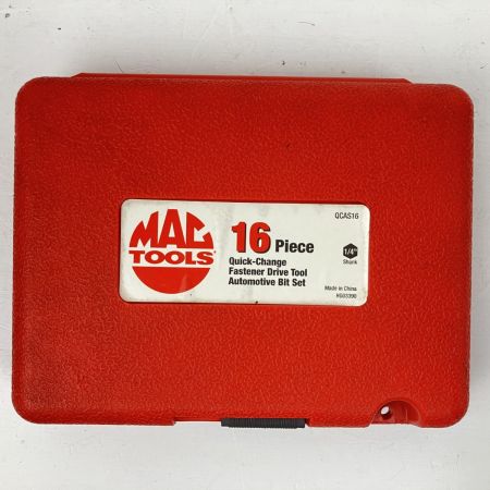 ЗЗ MAC TOOLS マック クイックチェンジセット  16Pc ケース付 QCAS16 レッド