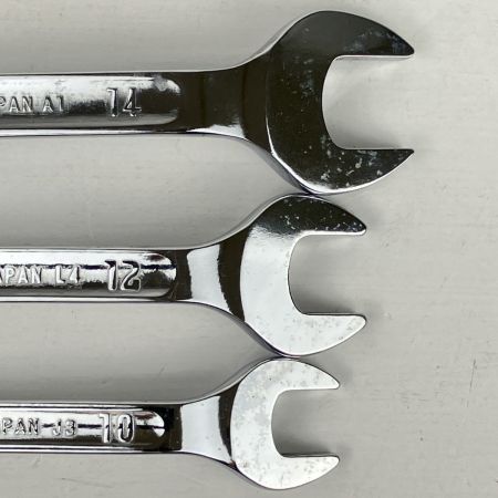 ЗЗ KTC Profit 10mm 12mm 14ｍｍ 両口スパナ 3本組  シルバー