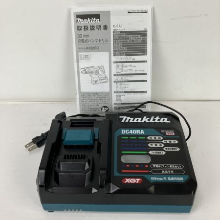 ЗЗ MAKITA マキタ 40v 30mm 充電式ハンマドリル バッテリーx2 充電器 集じんシステム ケース付 HR008G ブルー