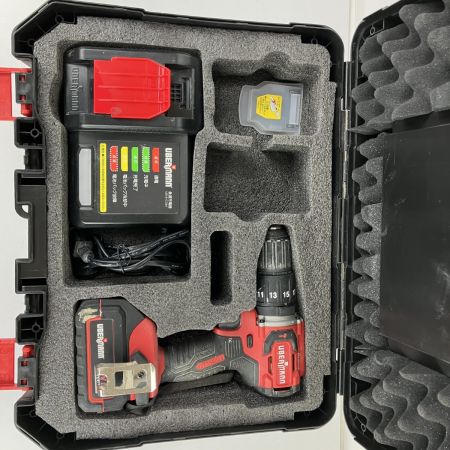 ЗЗ UBERMANN 18v ドライバドリル バッテリーx1 充電器 ケース付 UB18VVDDBL50BPCG レッド×ブラック
