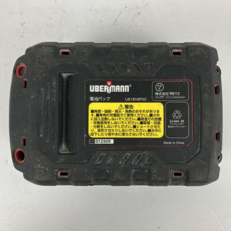 ЗЗ UBERMANN 18v ドライバドリル バッテリーx1 充電器 ケース付 UB18VVDDBL50BPCG レッド×ブラック