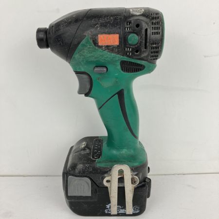 ЗЗ MAX マックス 14.4v 充電式インパクトドライバ バッテリー×2付 ※充電器なし PJ-ID144 グリーン×ブラック