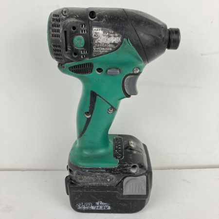 ЗЗ MAX マックス 14.4v 充電式インパクトドライバ バッテリー×2付 ※充電器なし PJ-ID144 グリーン×ブラック