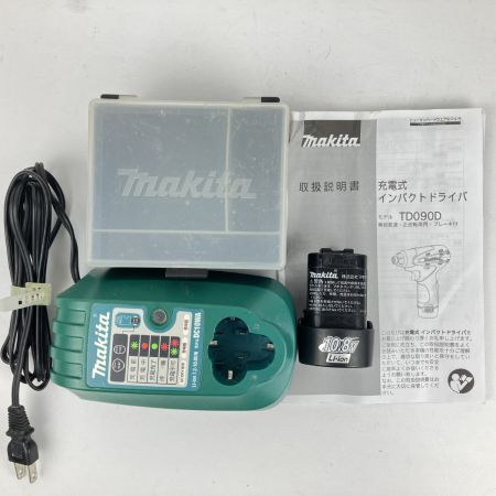 ЗЗ MAKITA マキタ 10.8v 充電式インパクトドライバ 充電器 バッテリー×1 ケース付 TD090D ブルー