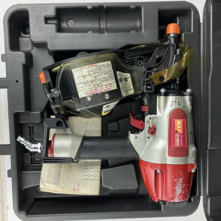 ЗЗ MAX マックス 65mm 常圧 エア釘打ち機 ケース付 CN-565CG レッド×ブラック