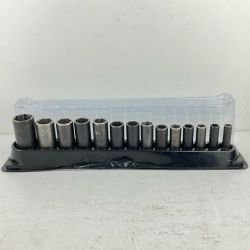 ЗЗ Snap-on スナップオン 差込角3/8 ディープソケットセット 14個 トレー付 PAKTY227 ブラック Bランク