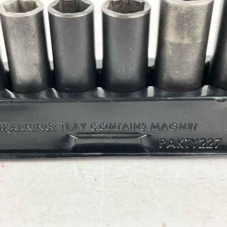 ЗЗ Snap-on スナップオン 差込角3/8 ディープソケットセット 14個 トレー付 PAKTY227 ブラック