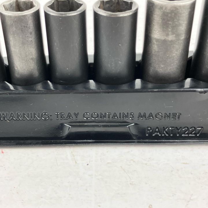 ЗЗSnap-on スナップオン 差込角3/8 ディープソケットセット 14個 トレー付 PAKTY227 ブラック ЗЗ Snap-on スナップオン 差込角3/8 ディープソケットセット 14個