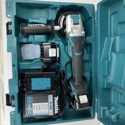 ЗЗ MAKITA マキタ 18v 100mm ディスクグラインダー バッテリーx2 充電器 ケース付 GA420D ブルー Aランク