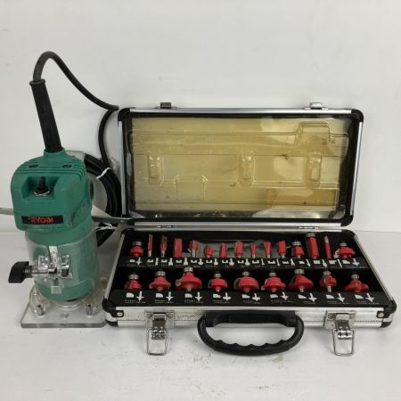 ЗЗ RYOBI リョービ 100v トリマー 別売ビットセット付 TR-51 グリーン