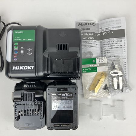 ЗЗ HiKOKI ハイコーキ 限定色 36v インパクトドライバ 充電器 バッテリー×2 ケース付 WH36DC ブラック×ゴールド
