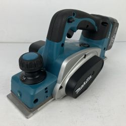 ЗЗ MAKITA マキタ 14.4v 82mm 充電式カンナ バッテリーx1 替刃  ボックスレンチ 取説付 KP140D ブルー Bランク