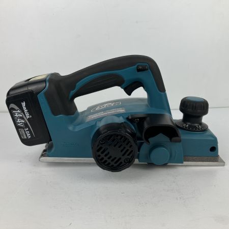 ЗЗ MAKITA マキタ 14.4v 82mm 充電式カンナ バッテリーx1 替刃  ボックスレンチ 取説付 KP140D ブルー