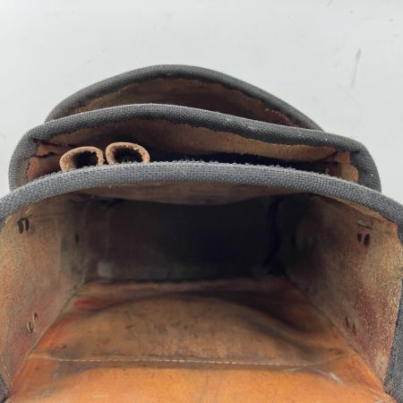 ЗЗ KNICKS 総ヌメ革使用3段腰袋 縁バリ チェーンタイプ ベルトループ・チェーン金具付 KNB-301DDX キャメル