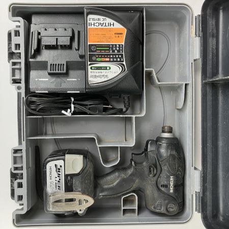 ЗЗ HITACHI 日立 14.4v インパクトドライバ バッテリーx1 充電器 ケース付 WH14DSL2 ブラック