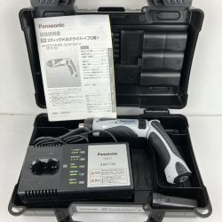 ЗЗ Panasonic パナソニック 3.6v スティックドリルドライバー 充電器 バッテリー×2 ケース付 EZ7410LA2SH1 ホワイト×ブラック Aランク