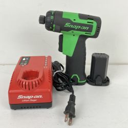 ЗЗ Snap-on スナップオン 7.2v 充電式スクリュードライバー 充電器 バッテリー×2付 ※米国規格 CTSJ661G ブラック×グリーン Cランク