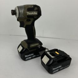 ЗЗ MAKITA マキタ 18v インパクトドライバ バッテリーx2 ケース付 ※充電器なし TD173D オリーブ Cランク