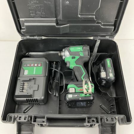 ЗЗ HiKOKI ハイコーキ 10.8v 充電式インパクトドライバ 充電器 バッテリー×2 ケース付 WH12DCA グリーン