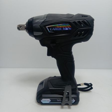 EARTH MAN アースマン インパクトレンチ　 充電器・充電池1個・ケース付 コードレス式 12,7mm 18v 2.0Ah 16LE 使用感有 IW-180LiA ブラック
