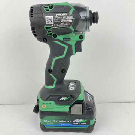 ЗЗ HiKOKI ハイコーキ 36v 充電式インパクトドライバ 充電器 バッテリー×2 ケース付 WH36DC ブラック×グリーン