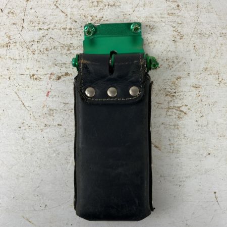 ЗЗ KNICKS 総ヌメ革 鳶レベルホルダー チェーン金具 ベルトループアタッチメント付 KBS-100LDX3 ブラック×グリーン