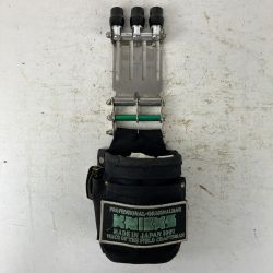 ЗЗ KNICKS コーデュラバリスティック生地 小物腰袋 ビットホルダ付 ワッペン後付け BA-202VADX ブラック×シルバー Cランク