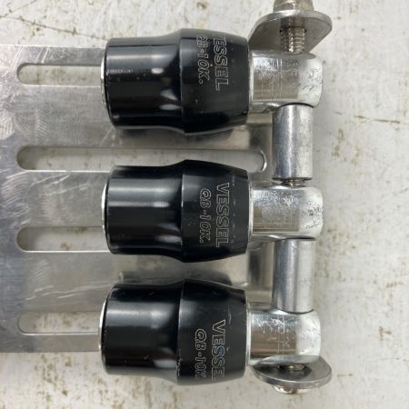 ЗЗ KNICKS コーデュラバリスティック生地 小物腰袋 ビットホルダ付 ワッペン後付け BA-202VADX ブラック×シルバー