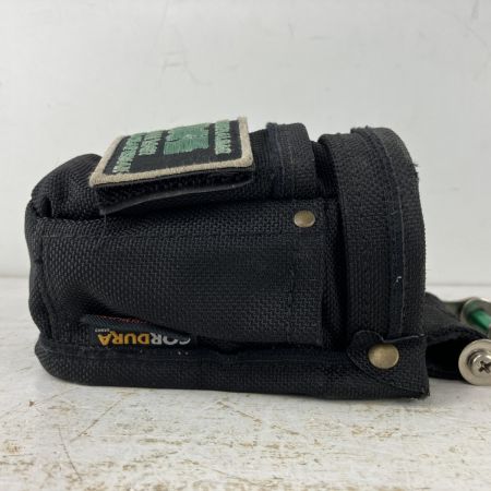 ЗЗ KNICKS コーデュラバリスティック生地 小物腰袋 ビットホルダ付 ワッペン後付け BA-202VADX ブラック×シルバー