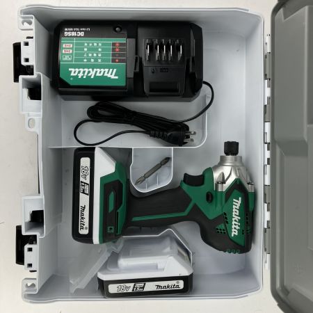 ЗЗ MAKITA マキタ 18v インパクトドライバ バッテリーx2 充電器 ケース付 MTD002D グリーン
