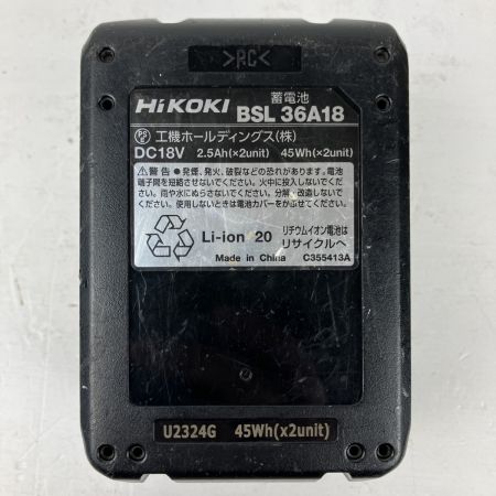 ЗЗ HiKOKI ハイコーキ 36v 165mm コードレス丸のこ バッテリーx1 充電器 ケース付 C3606DA グリーン