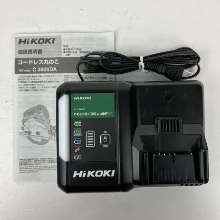 ЗЗ HiKOKI ハイコーキ 36v 165mm コードレス丸のこ バッテリーx1 充電器 ケース付 C3606DA グリーン