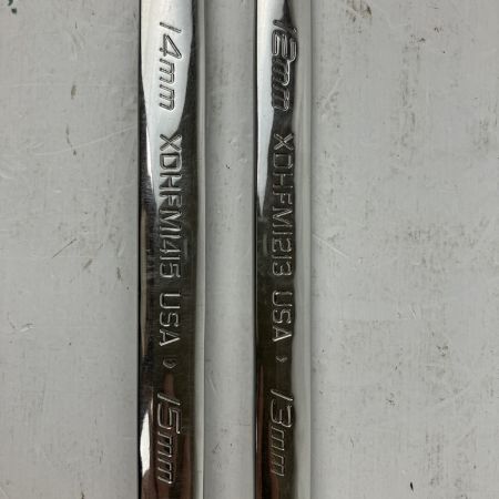 ЗЗ Snap-on スナップオン 12/13mm 14/15mm 両口メガネレンチ 2本組 XDHFM1213/XDHFM1415 シルバー