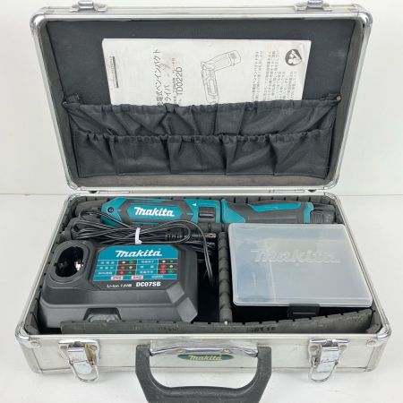 ЗЗ MAKITA マキタ 7.2v 充電式ペンインパクトドライバ 充電器 バッテリー×2 ケース付 TD022D ブルー