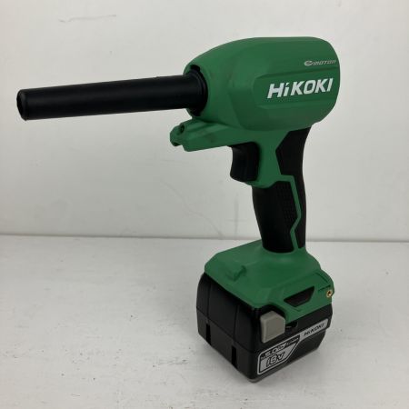 ЗЗ HiKOKI ハイコーキ 18v コードレスエアダスタ バッテリーx1 ノズル 取説 外箱付 RA18DA グリーン