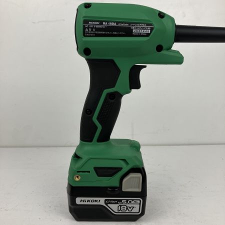 ЗЗ HiKOKI ハイコーキ 18v コードレスエアダスタ バッテリーx1 ノズル 取説 外箱付 RA18DA グリーン