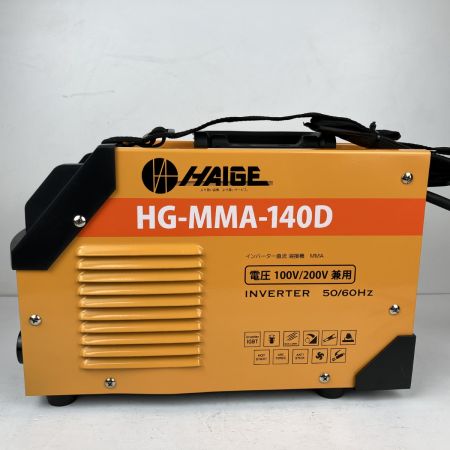 ЗЗ HAIGE 100/200v インバーター直流溶接機 取説付 HG-MMA-140D オレンジ