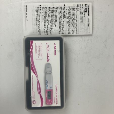 ЗЗ AS ONE ツインpHメーター2 LAQUAtwin(防水型) AS-pH-11 ケース付 AS-pH-11 ピンク