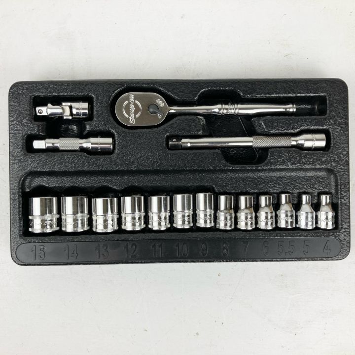 ЗЗ Snap-on スナップオン 1/4ソケット・ラチェットセット トレー付