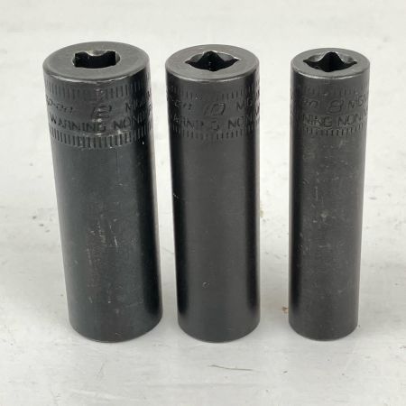 ЗЗ Snap-on スナップオン マグネットディープソケット 8/10/12mm 3個セット 本体のみ MGMMS8A/MGMMS10A/MGMMS12B